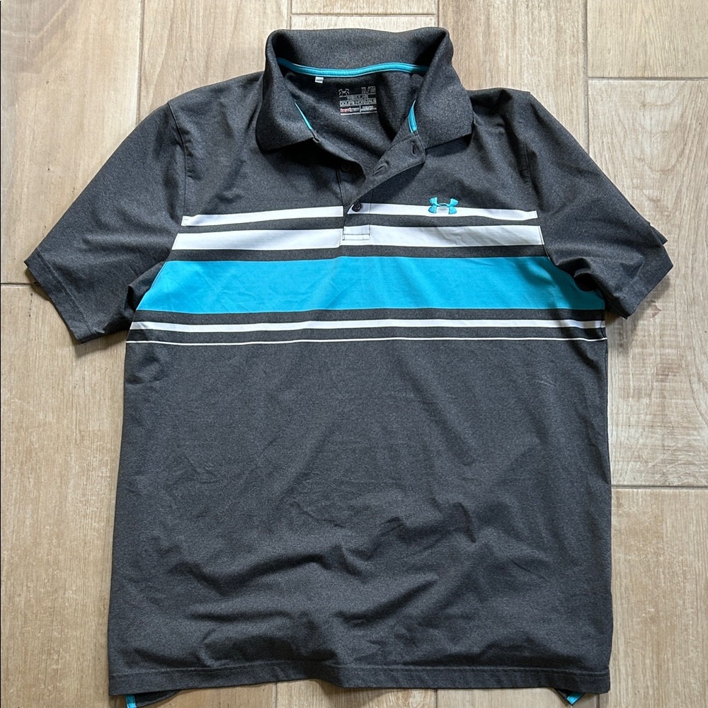 Under Armour Men's Polo in Gray and Blue
